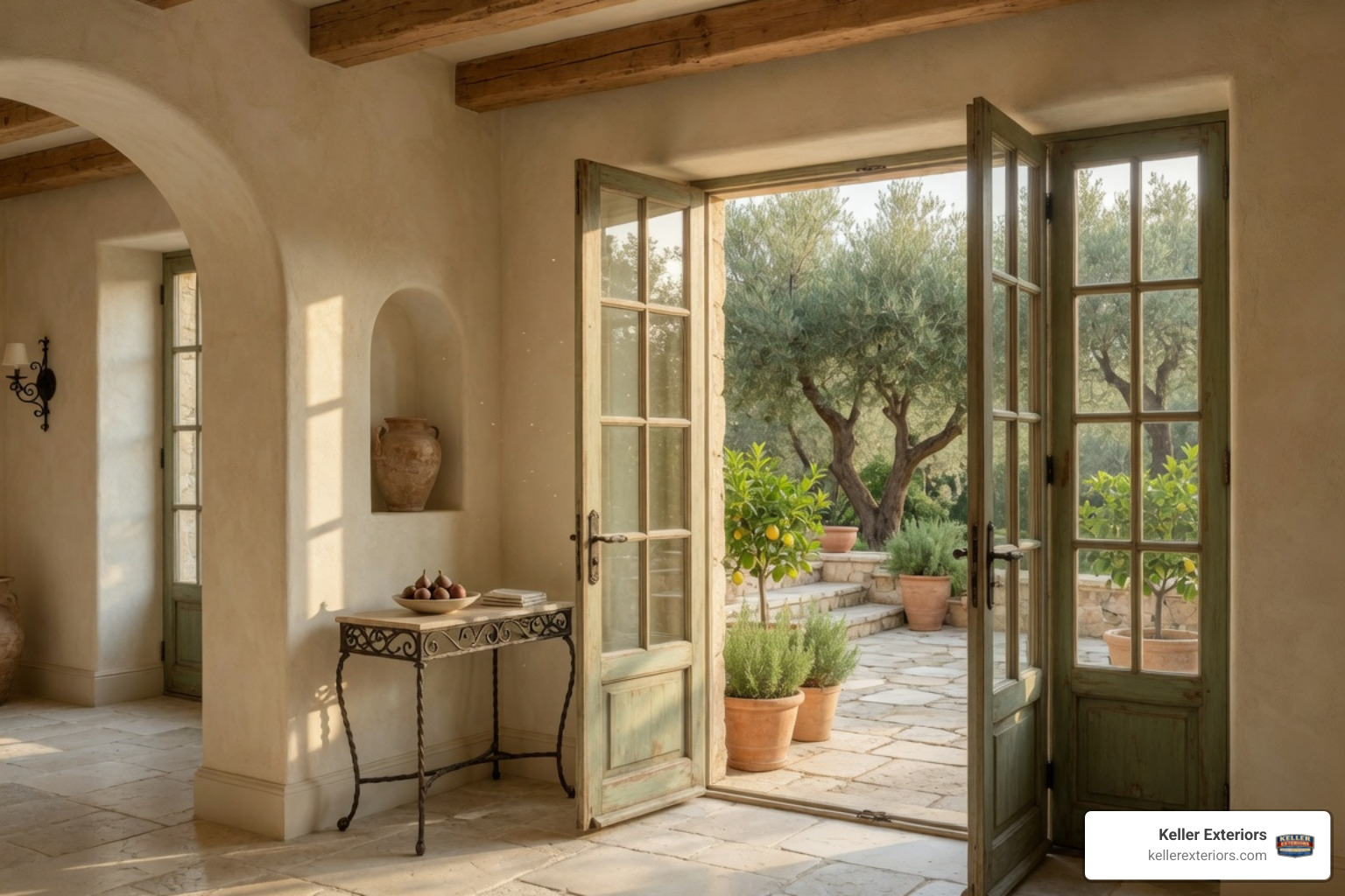 French doors on home exterior